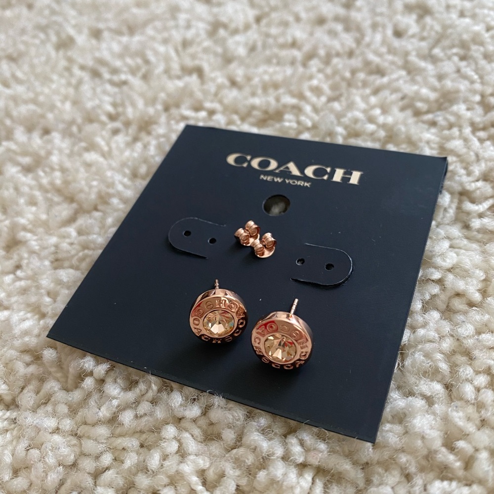 Coach Rose Gold Earrings